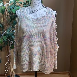 Vintage Havanna Rainbow colored cut out sweater